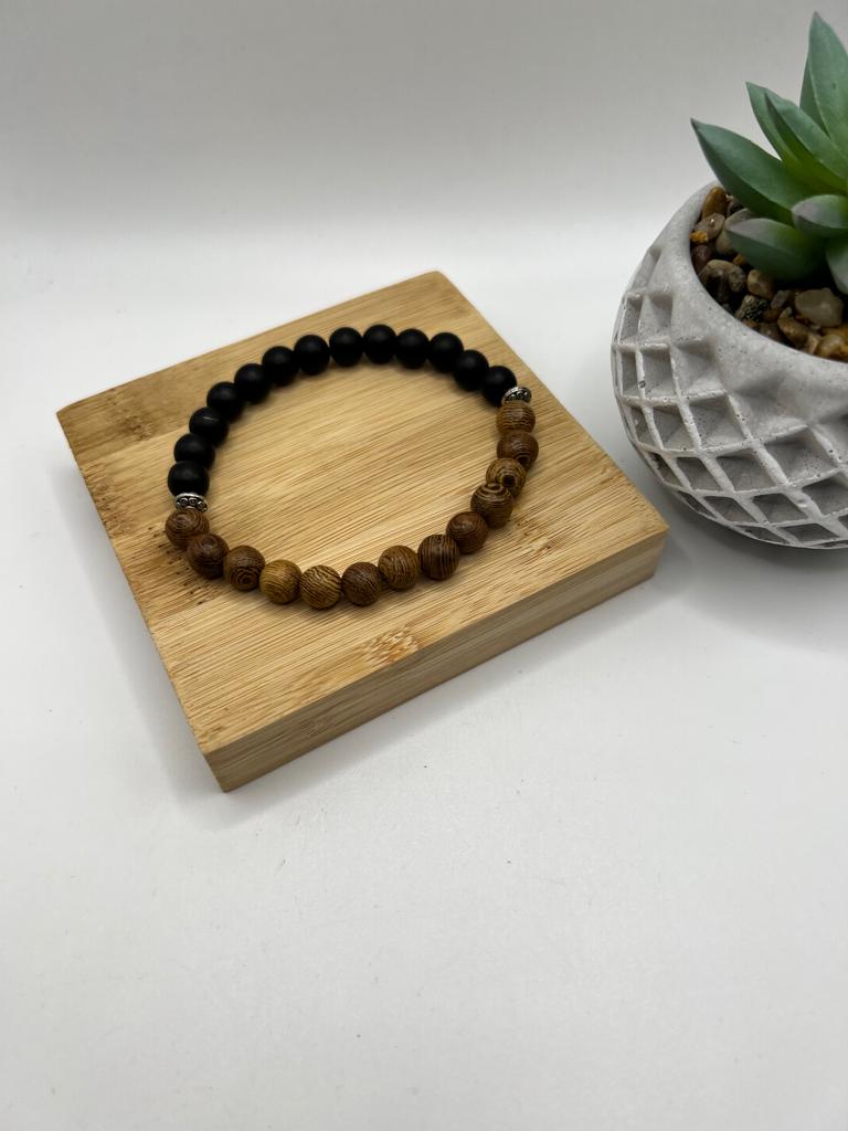 Bracelet pierres naturelles & bois – Image 2