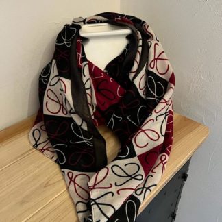Foulard noir & bordeaux