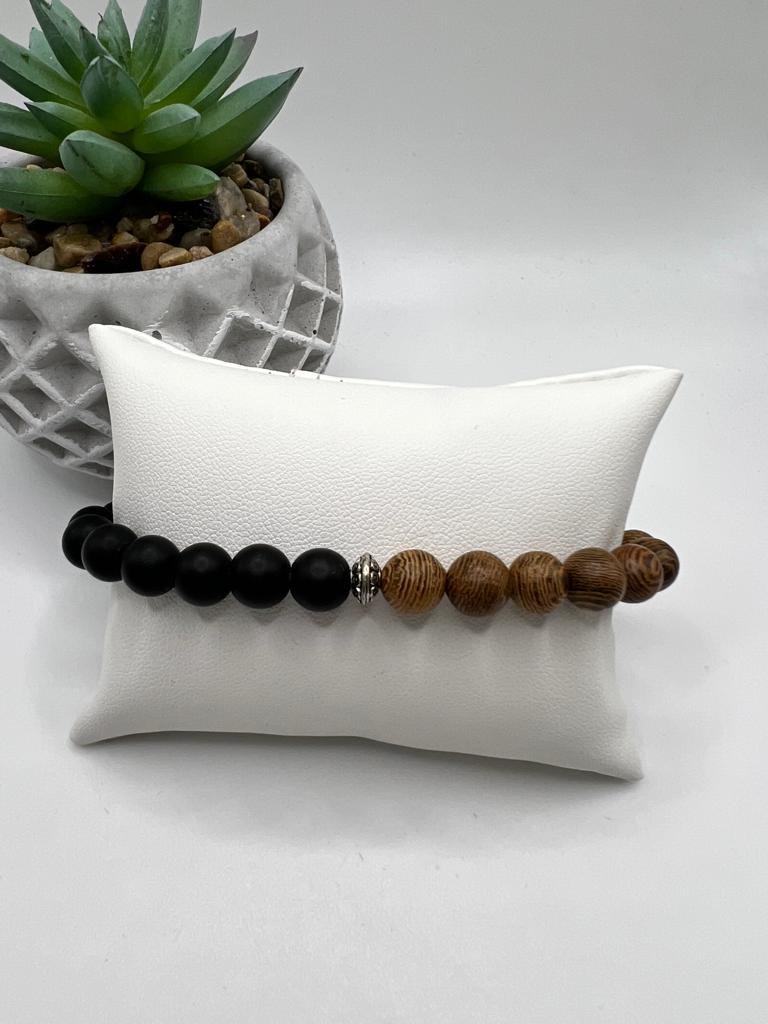 Bracelet pierres naturelles & bois