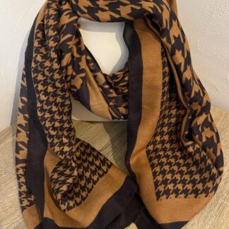 Foulard Vichy marron foncé