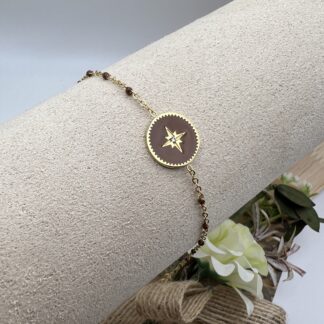 Bracelet Ilana doré et marron