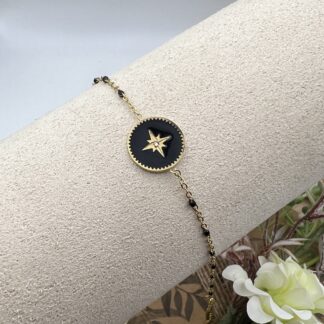 Bracelet Ilana doré et noir