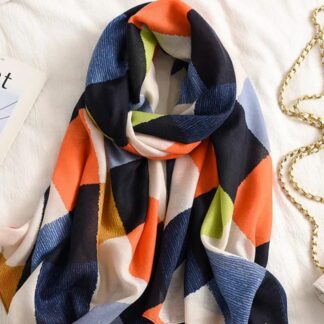 Foulard Damier orange