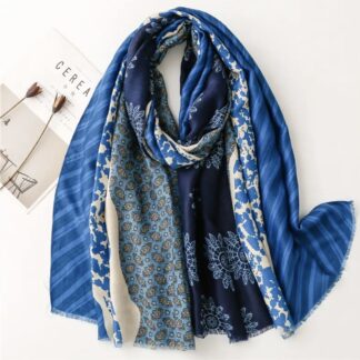 Foulard Floréal Bleu