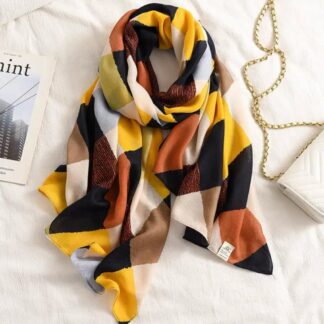 Foulard Damier jaune