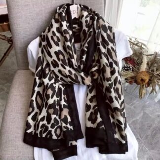 Foulard Léopard noir