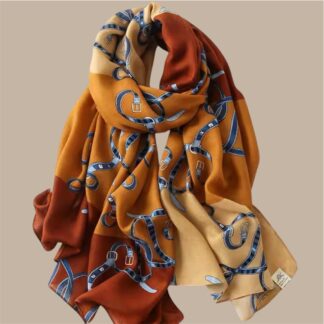 Foulard Brique & Ocre