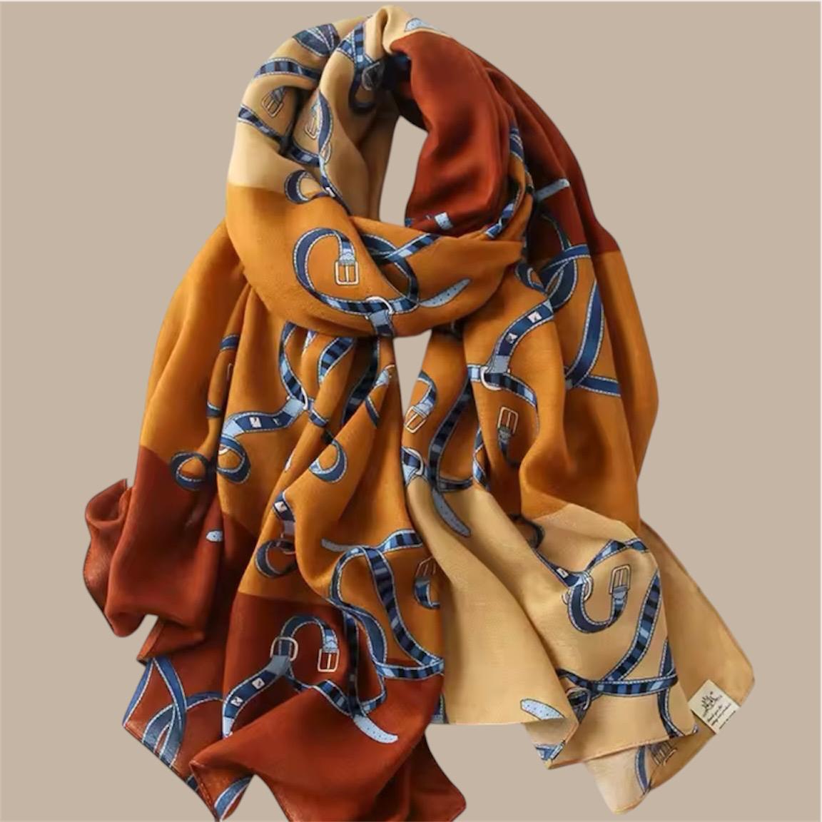 Foulard Brique & Ocre