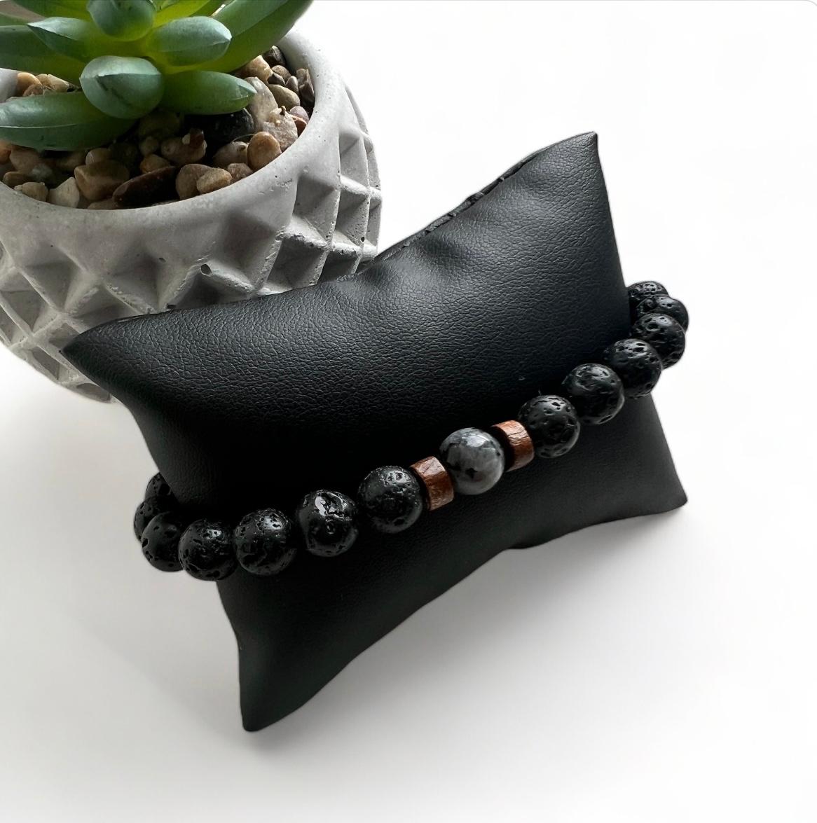 Bracelet lave noir