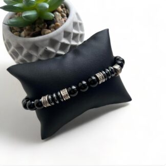 Bracelet pierres noir