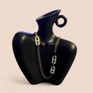 Collier Infinity doré blanc