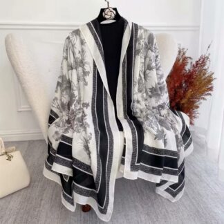 Foulard blanc & noir