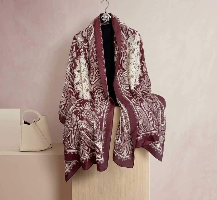 Foulard bordeaux