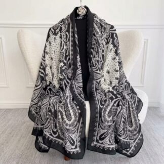 Foulard gris & noir